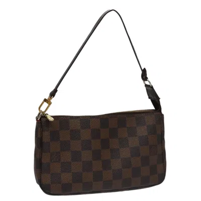 Pre-owned Louis Vuitton Pochette Accessoire Canvas Clutch Bag () In Brown