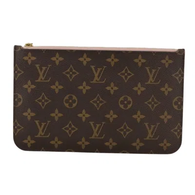 Pre-owned Louis Vuitton Pochette Accessoire Canvas Clutch Bag () In Brown