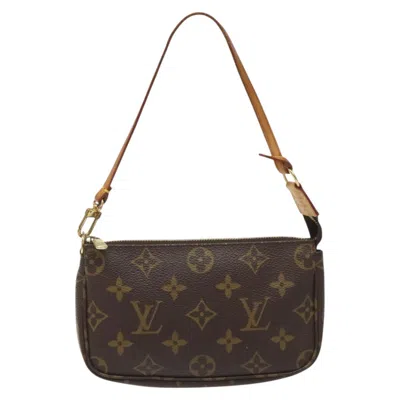 Pre-owned Louis Vuitton Pochette Accessoire Canvas Clutch Bag () In Brown