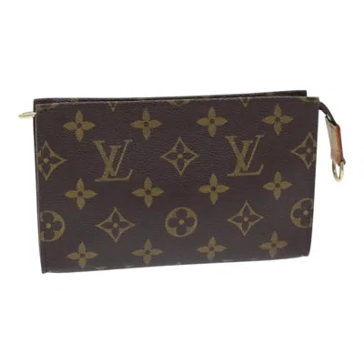 Pre-owned Louis Vuitton Pochette Accessoire Canvas Clutch Bag () In Brown