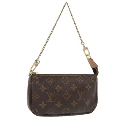 Pre-owned Louis Vuitton Pochette Accessoire Canvas Shoulder Bag () In Brown