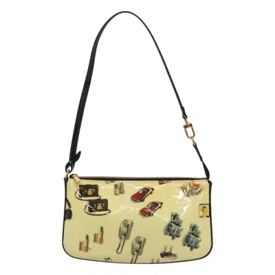 Pre-owned Louis Vuitton Pochette Accessoire Ecru Patent Leather Clutch Bag ()