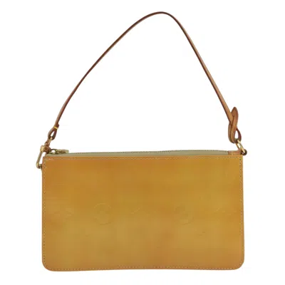 Pre-owned Louis Vuitton Pochette Accessoire Patent Leather Clutch Bag () In Yellow