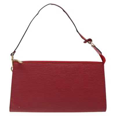 Pre-owned Louis Vuitton Pochette Accessoire Red Leather Clutch Bag ()