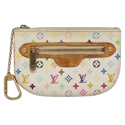 Pre-owned Louis Vuitton Pochette Accessoire White Canvas Clutch Bag ()