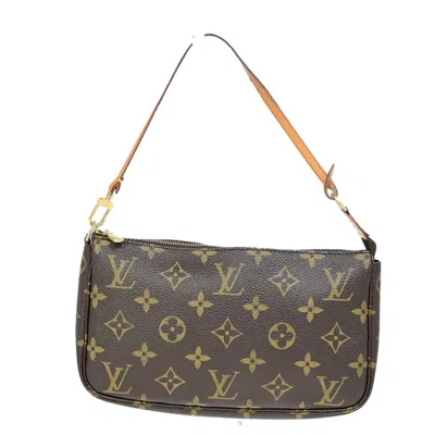 Pre-owned Louis Vuitton Pochette Accessoires Brown Canvas Clutch Bag ()