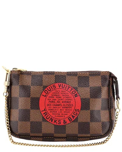 Pre-owned Louis Vuitton Pochette Accessoires Limited Edition Damier Ebene Mini (authentic Pre-loved)