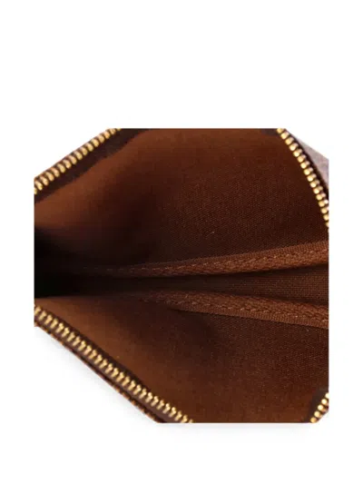 Pre-owned Louis Vuitton Pochette Accessoires Limited Edition Damier Mini Clutch Bag In Brown