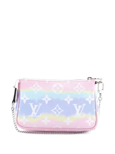 Pre-owned Louis Vuitton Pochette Accessoires Limited Edition Escale Monogram Giant Mini Clutch Bag In Multi