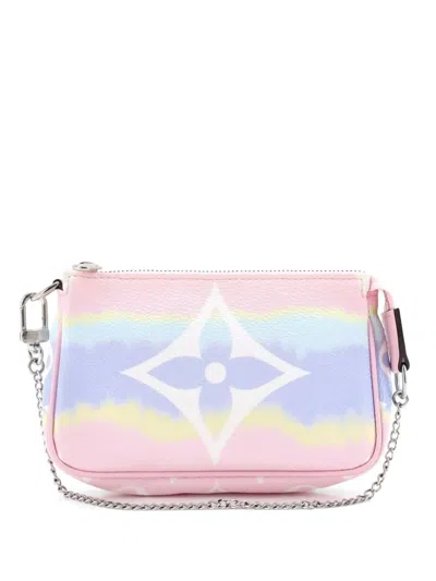 Pre-owned Louis Vuitton Pochette Accessoires Limited Edition Escale Monogram Giant Mini Clutch Bag In Multi