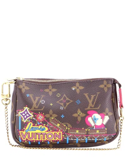 Pre-owned Louis Vuitton Pochette Accessoires Limited Edition Vivienne Xmas Monogram Mini  (authentic Pre-loved