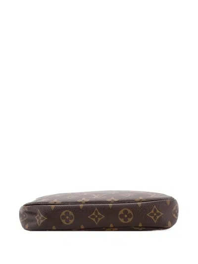 Pre-owned Louis Vuitton Pochette Accessoires Monogram Canvas Clutch Bag In Brown