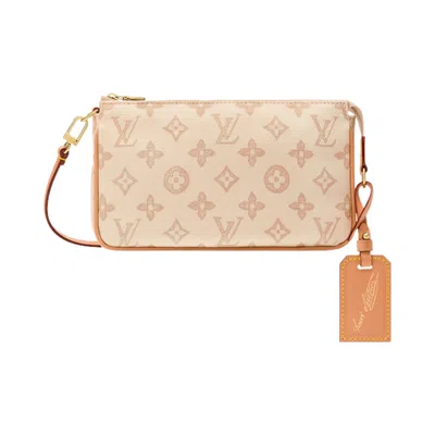 Pre-owned Louis Vuitton Pochette Accessoires 'monogram Origine Lin Canvas' | Tan | Women's Size Onesize In Brown