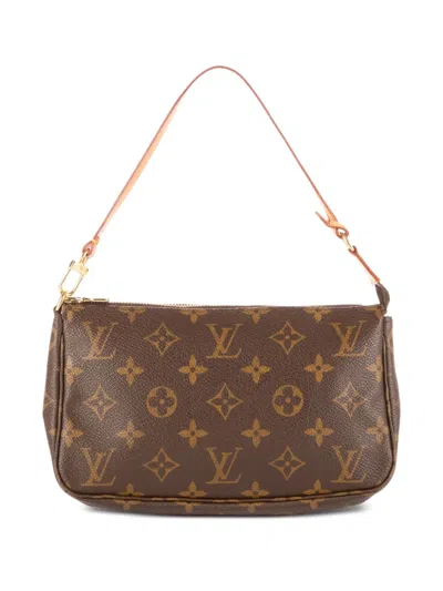 Pre-owned Louis Vuitton Pochette Accessoires Monogram Shoulder Bag In Brown
