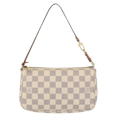 Pre-owned Louis Vuitton Pochette Accessoires Nm Damier Beige Canvas Clutche & Pouche Bag () In Sand