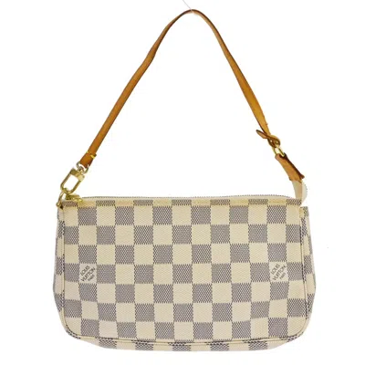 Pre-owned Louis Vuitton Pochette Accessoires Nm Damier White Canvas Clutche & Pouche Bag ()