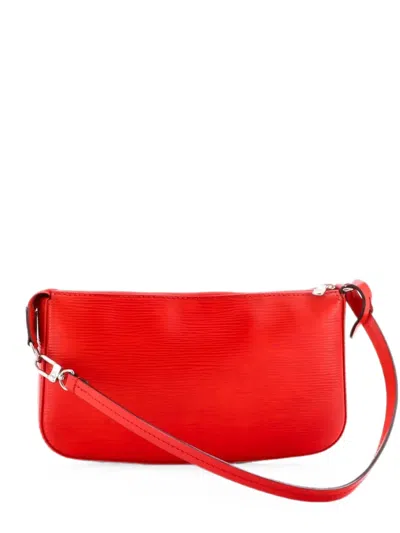 Pre-owned Louis Vuitton Pochette Accessoires Nm Epi Leather Clutch Bag In Red