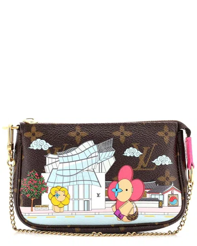 Pre-owned Louis Vuitton Pochette Accessories Limited Edition Vivienne Xmas Monogram Canvas Mini (authentic Pre