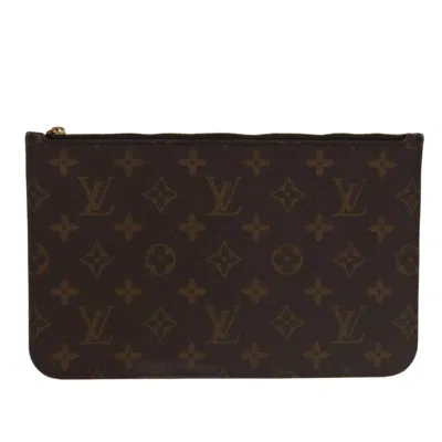 Pre-owned Louis Vuitton Pochette Canvas Clutch Bag () In Brown