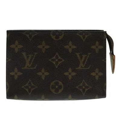 Pre-owned Louis Vuitton Pochette Canvas Clutch Bag () In Brown