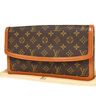 Pre-owned Louis Vuitton Pochette Canvas Clutch Bag () In Brown