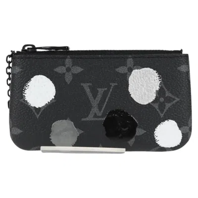 Pre-owned Louis Vuitton Pochette Clés Black Canvas Wallet  ()