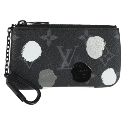 Pre-owned Louis Vuitton Pochette Clés Black Canvas Wallet  ()