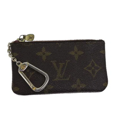 Pre-owned Louis Vuitton Pochette Clés Brown Canvas Wallet  ()