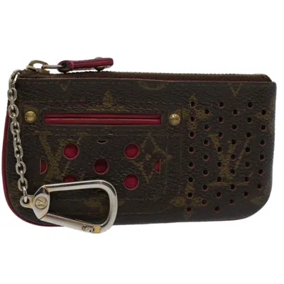 Pre-owned Louis Vuitton Pochette Clés Canvas Wallet () In Brown