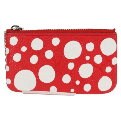 Pre-owned Louis Vuitton Pochette Clés Red Leather Wallet  ()