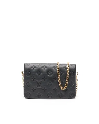 Pre-owned Louis Vuitton Pochette Coussin Bagmonogram Pochette Coussin Bag In Black