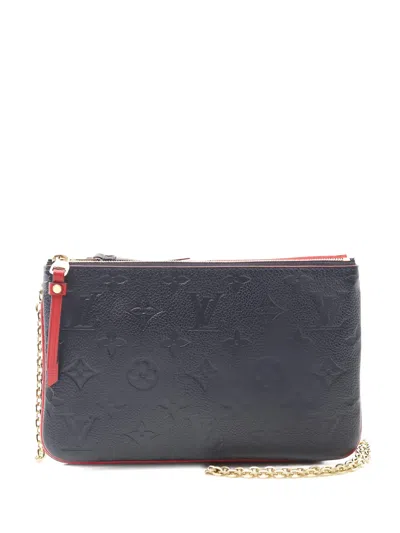 Pre-owned Louis Vuitton Pochette Double-zip Shoulder Bag In Black