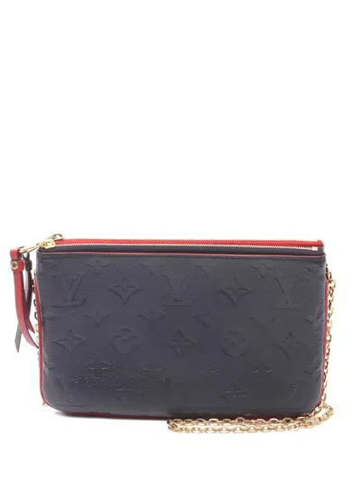 Pre-owned Louis Vuitton Pochette Double Zip Shoulder Bag In Blue