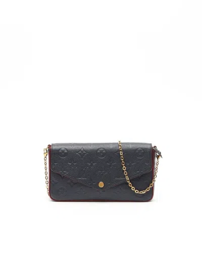 Pre-owned Louis Vuitton Pochette Félicie Empreinte Bag In Blue