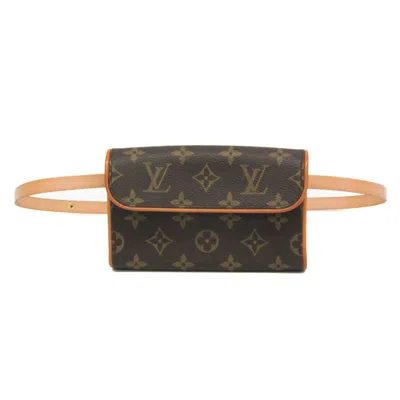Pre-owned Louis Vuitton Pochette Florentine Brown Canvas Clutch Bag ()