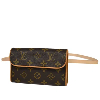 Pre-owned Louis Vuitton Pochette Florentine Brown Canvas Shoulder Bag ()