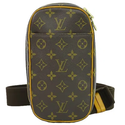 Pre-owned Louis Vuitton Pochette Gange Canvas Shoulder Bag () In Brown