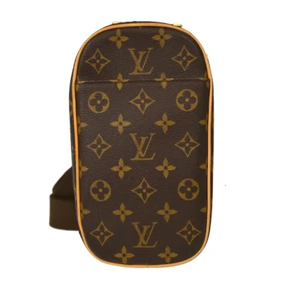 Pre-owned Louis Vuitton Pochette Gange Monogram Canvas Brown Canvas Clutche & Pouche Bag ()
