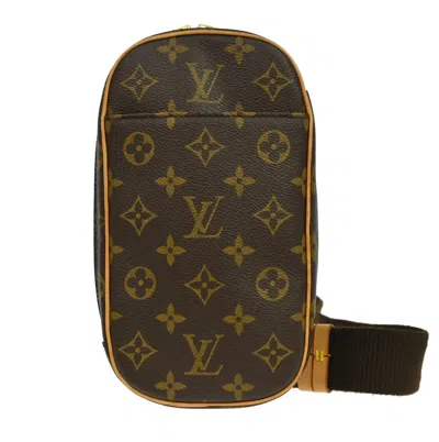 Pre-owned Louis Vuitton Pochette Gange Monogram Canvas Brown Canvas Clutche & Pouche Bag ()