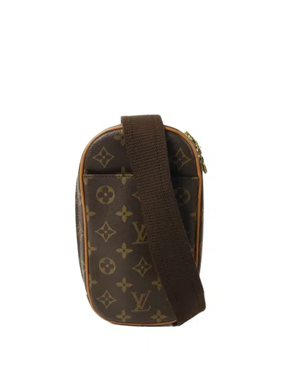 Pre-owned Louis Vuitton Pochette Gange Monogram Crossbody Bag In Brown