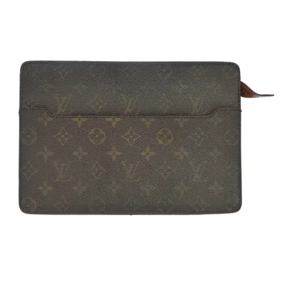 Pre-owned Louis Vuitton Pochette Homme Monogram Canvas Brown Canvas Clutche & Pouche Bag ()