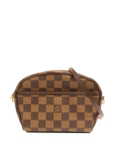 Pre-owned Louis Vuitton Pochette Ipanema Damier Ebene Canvas Clutch Bag In Brown