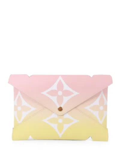 Pre-owned Louis Vuitton Pochette Kirigami Monogram Clutch Bag In Pink