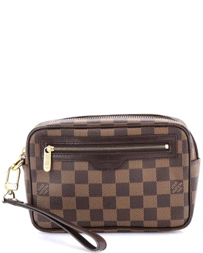 Pre-owned Louis Vuitton Pochette Macao Damier Ebene (authentic Pre-loved)