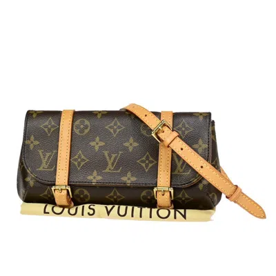 Pre-owned Louis Vuitton Pochette Marelle Brown Canvas Clutch Bag ()
