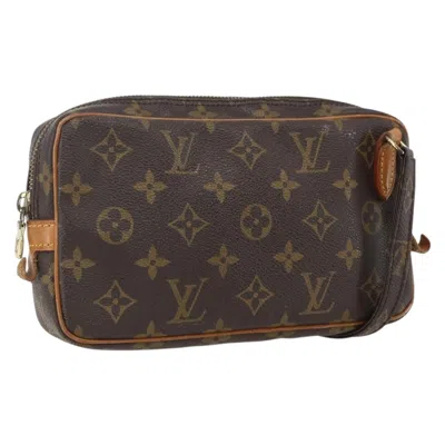 Pre-owned Louis Vuitton Pochette Marly Bandouliere Bag Monogram Canvas Brown Canvas Clutche & Pouche Bag (pre-