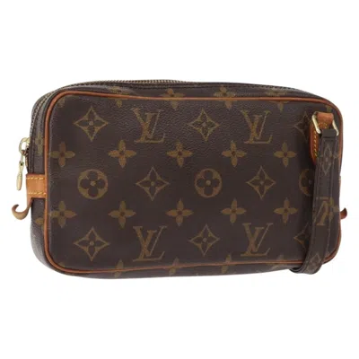 Pre-owned Louis Vuitton Pochette Marly Bandouliere Bag Monogram Canvas Brown Canvas Shoulder Bag Bag (pre-owne