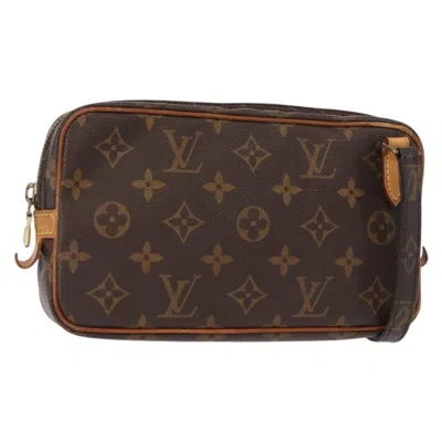 Pre-owned Louis Vuitton Pochette Marly Bandouliere Bag Monogram Canvas Brown Canvas Shoulder Bag Bag (pre-owne