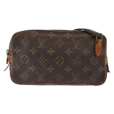 Pre-owned Louis Vuitton Pochette Marly Bandouliere Bag Monogram Canvas Brown Canvas Shoulder Bag Bag (pre-owne