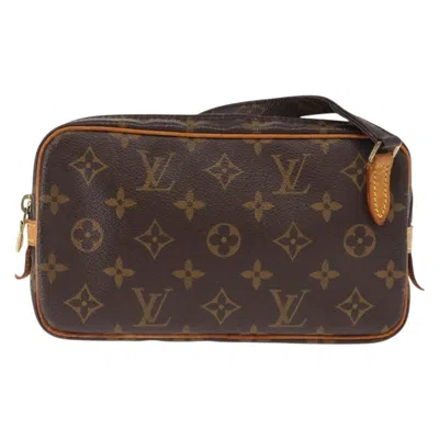 Pre-owned Louis Vuitton Pochette Marly Bandouliere Bag Monogram Canvas Brown Canvas Shoulder Bag Bag (pre-owne